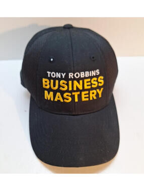 Port Authority Tony Robbins Business Mastery Baseball Hat Cap Black Gold White
